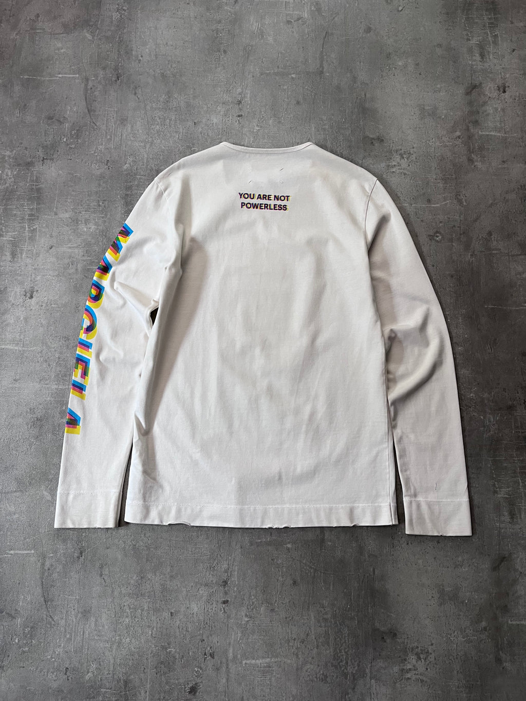 S/S 2019 Maison Margiela "You Are Not Powerless" Long Sleeve White Men - S