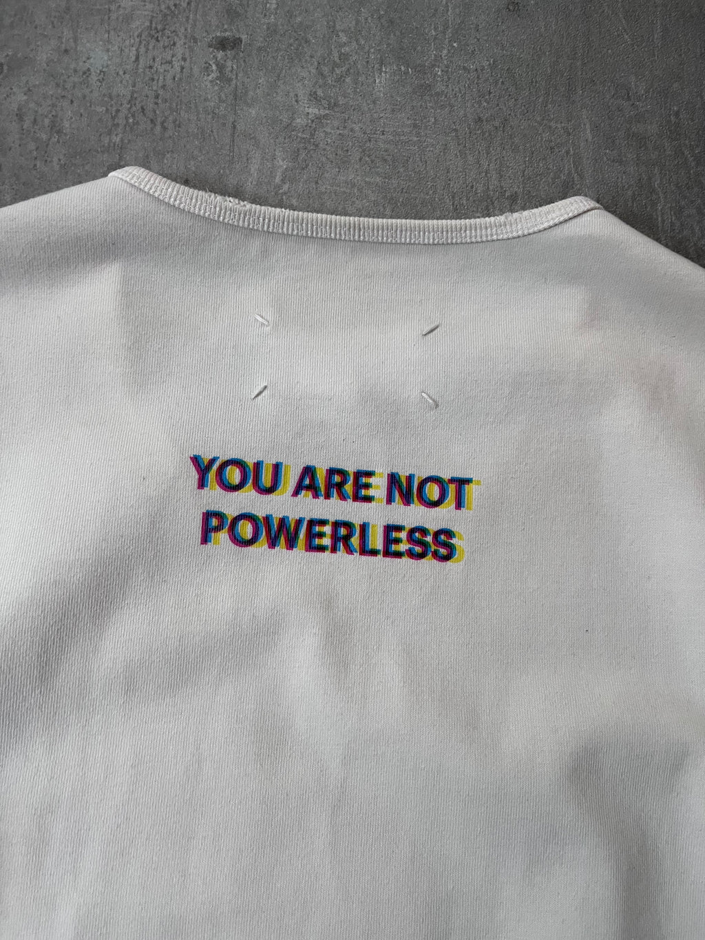 S/S 2019 Maison Margiela "You Are Not Powerless" Long Sleeve White Men - S