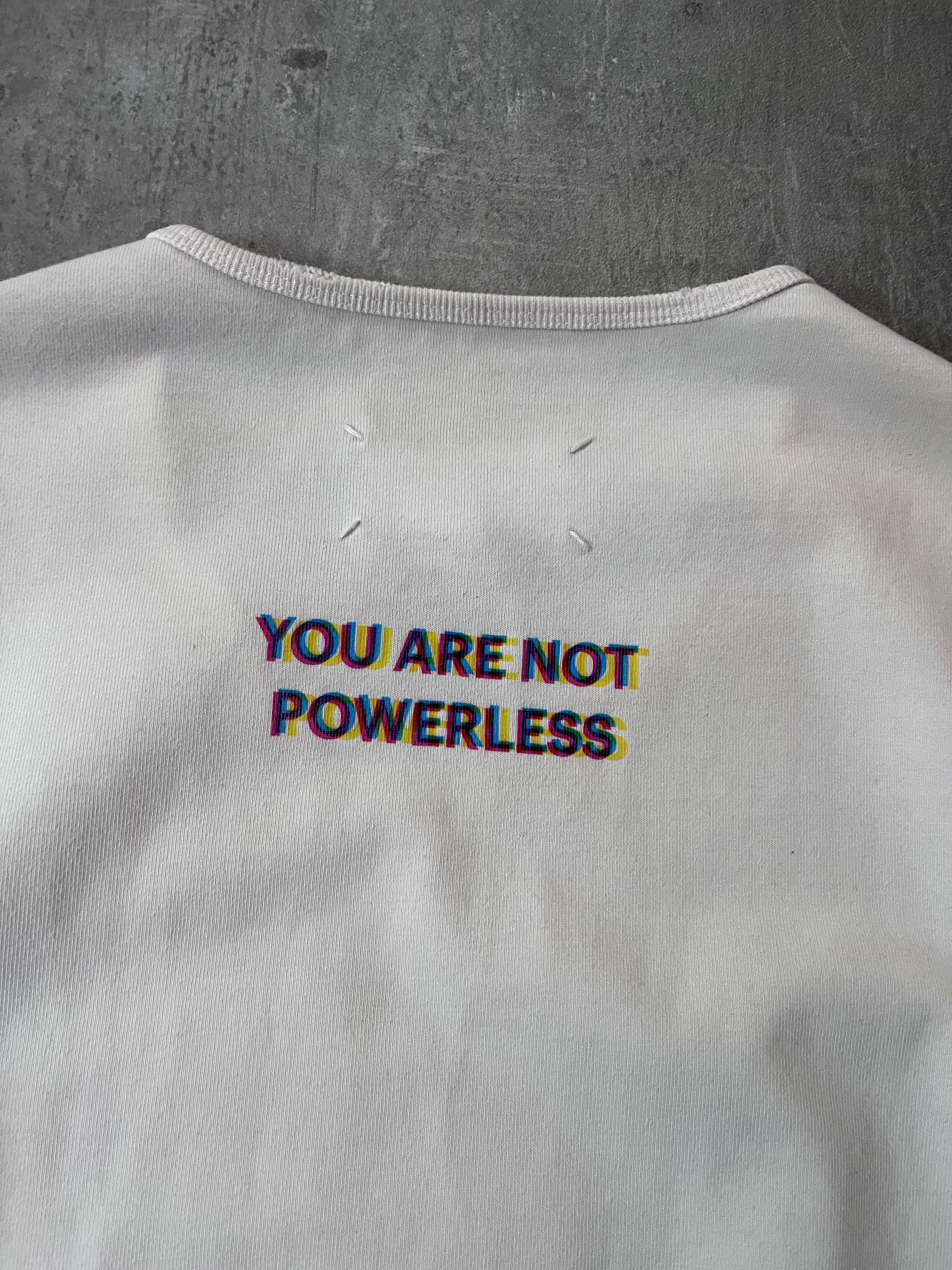 S/S 2019 Maison Margiela "You Are Not Powerless" Long Sleeve White Men - S