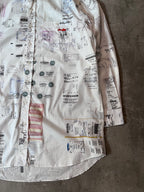 F/W 2019 Vetements Receipt All Over Print Shirt White Men - M