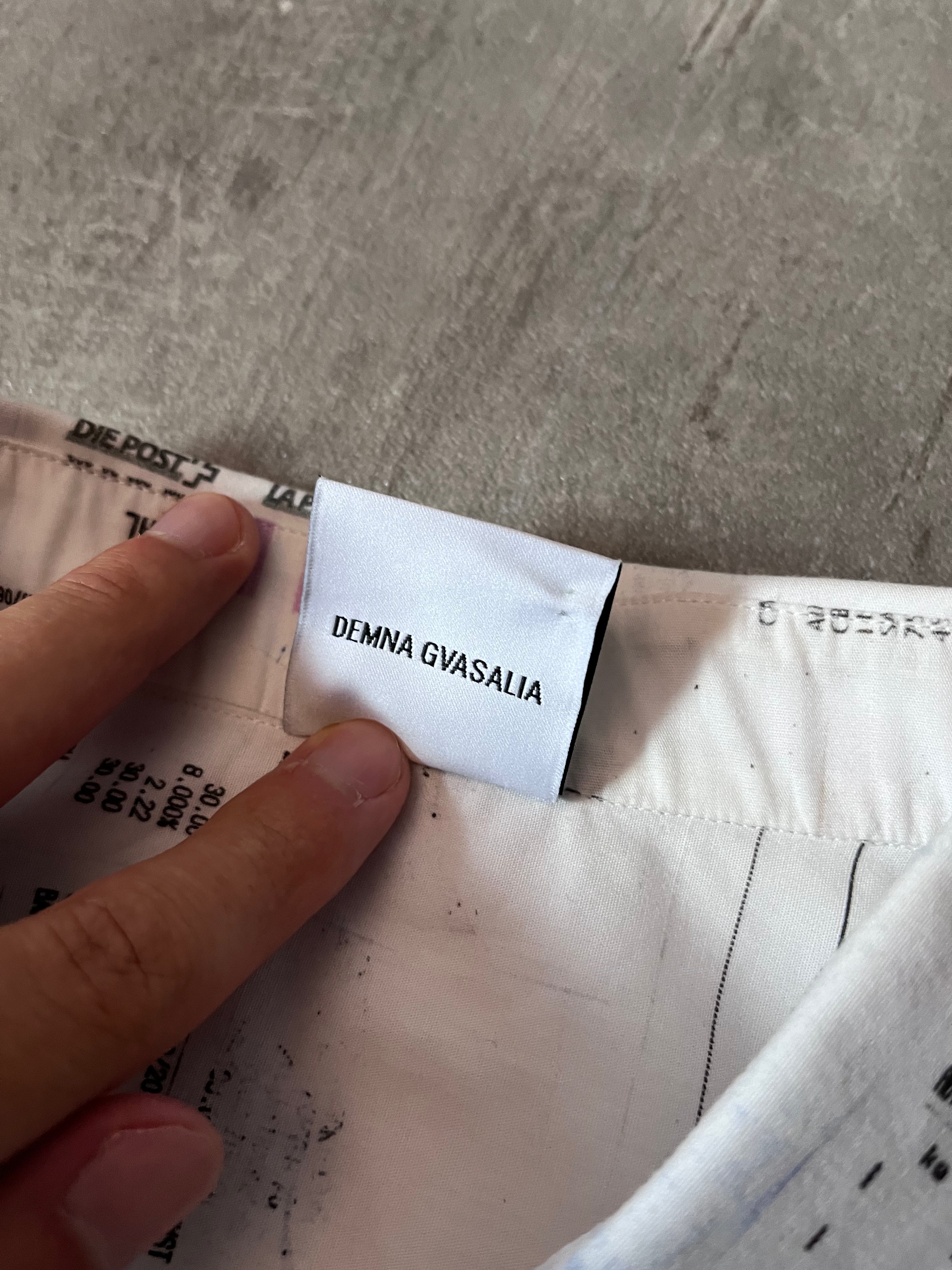 F/W 2019 Vetements Receipt All Over Print Shirt White Men - M