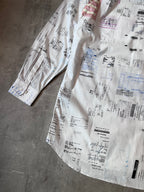F/W 2019 Vetements Receipt All Over Print Shirt White Men - M