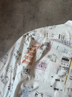 F/W 2019 Vetements Receipt All Over Print Shirt White Men - M