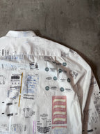F/W 2019 Vetements Receipt All Over Print Shirt White Men - M