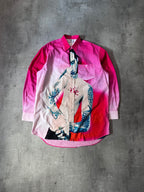 F/W 2018 Vetements Marilyn Manson All Over Print Shirt Pink Men - L