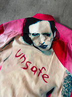F/W 2018 Vetements Marilyn Manson All Over Print Shirt Pink Men - L