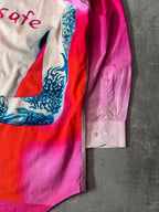 F/W 2018 Vetements Marilyn Manson All Over Print Shirt Pink Men - L