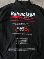 F/W 2021 Balenciaga Recycling Eco Logo Print Shirt Black Men - M