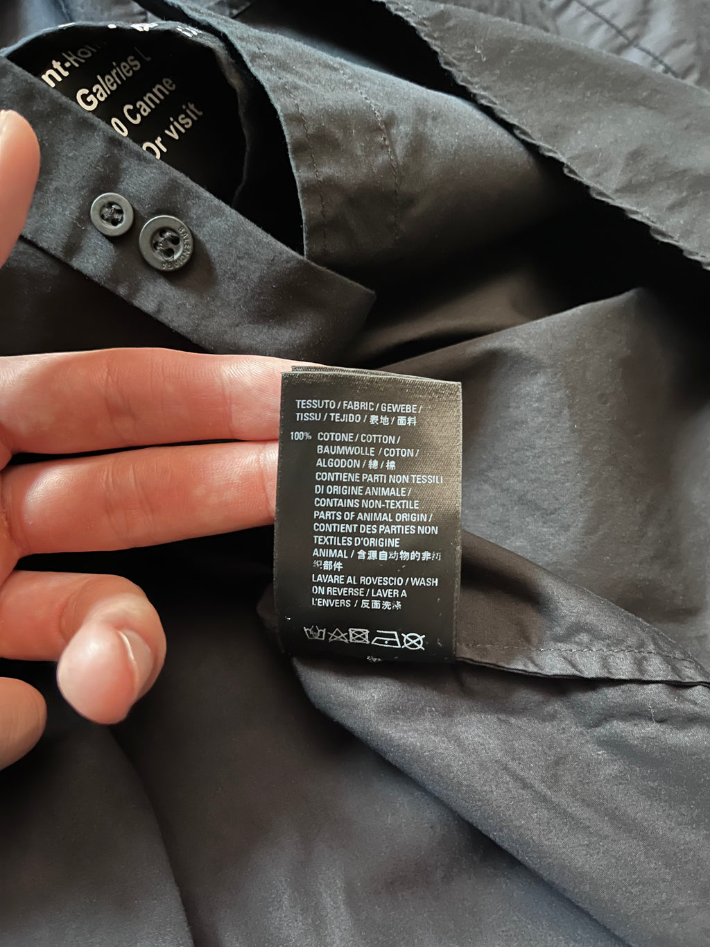 F/W 2021 Balenciaga Recycling Eco Logo Print Shirt Black Men - M