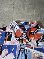 S/S 2018 Prada Comics All Over Print Rope Motif Short Sleeve Shirt Multicolor Men - L