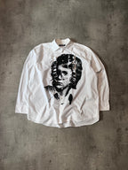 S/S 2021 Raf Simons Portrait With Ruffles Shirt White Men - S
