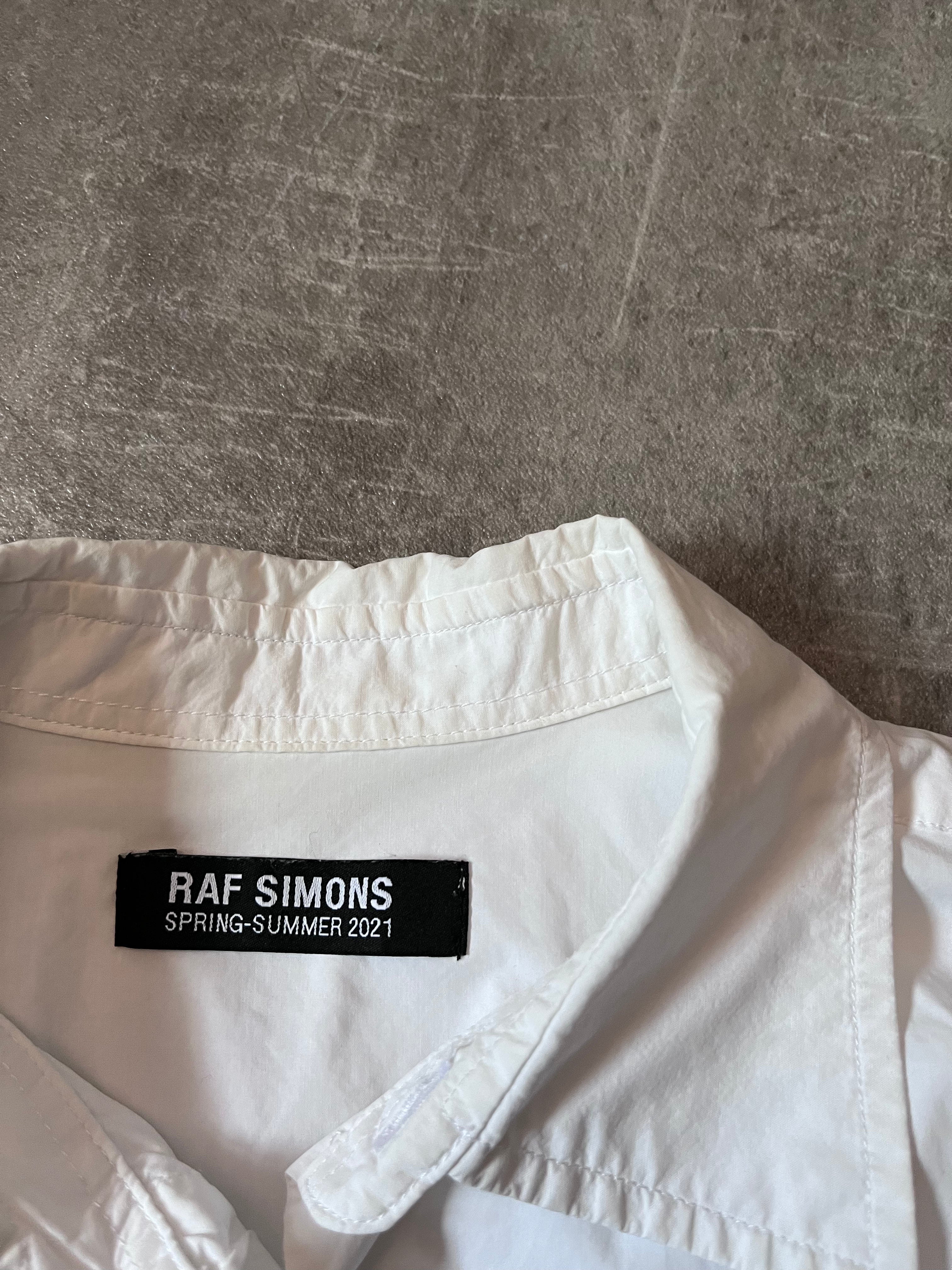 S/S 2021 Raf Simons Portrait With Ruffles Shirt White Men - S