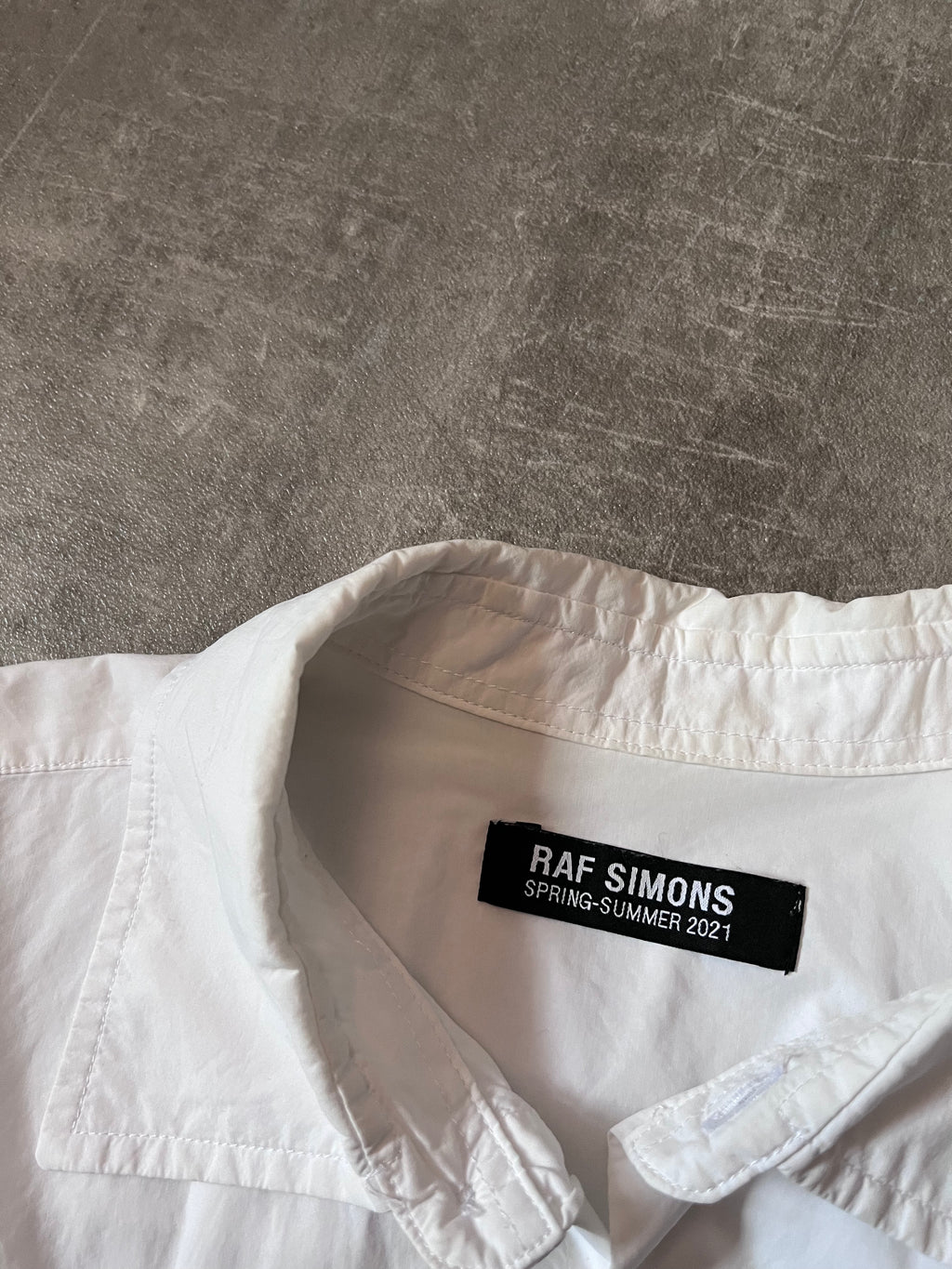 S/S 2021 Raf Simons Portrait With Ruffles Shirt White Men - S