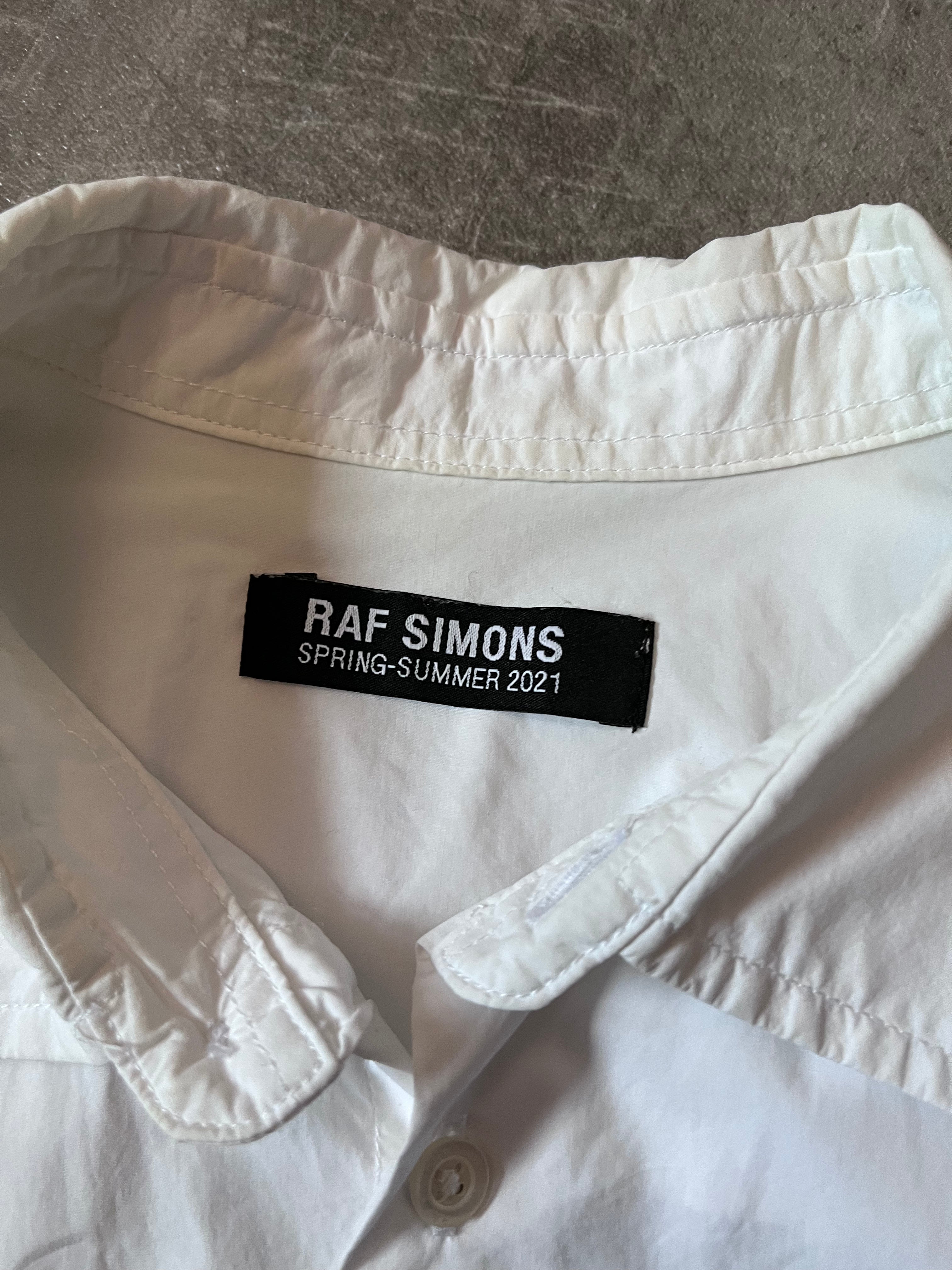 S/S 2021 Raf Simons Portrait With Ruffles Shirt White Men - S