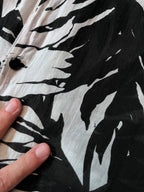 S/S 2016 Saint Laurent Paris Palm Tree Print Hawaiian Short Sleeve Shirt White Black Men - M