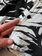 S/S 2016 Saint Laurent Paris Palm Tree Print Hawaiian Short Sleeve Shirt White Black Men - M