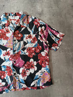 S/S 2019 Saint Laurent Paris Hawaiian Floral Short Sleeve Shirt Multicolor Men - XL