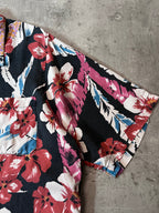 S/S 2019 Saint Laurent Paris Hawaiian Floral Short Sleeve Shirt Multicolor Men - XL