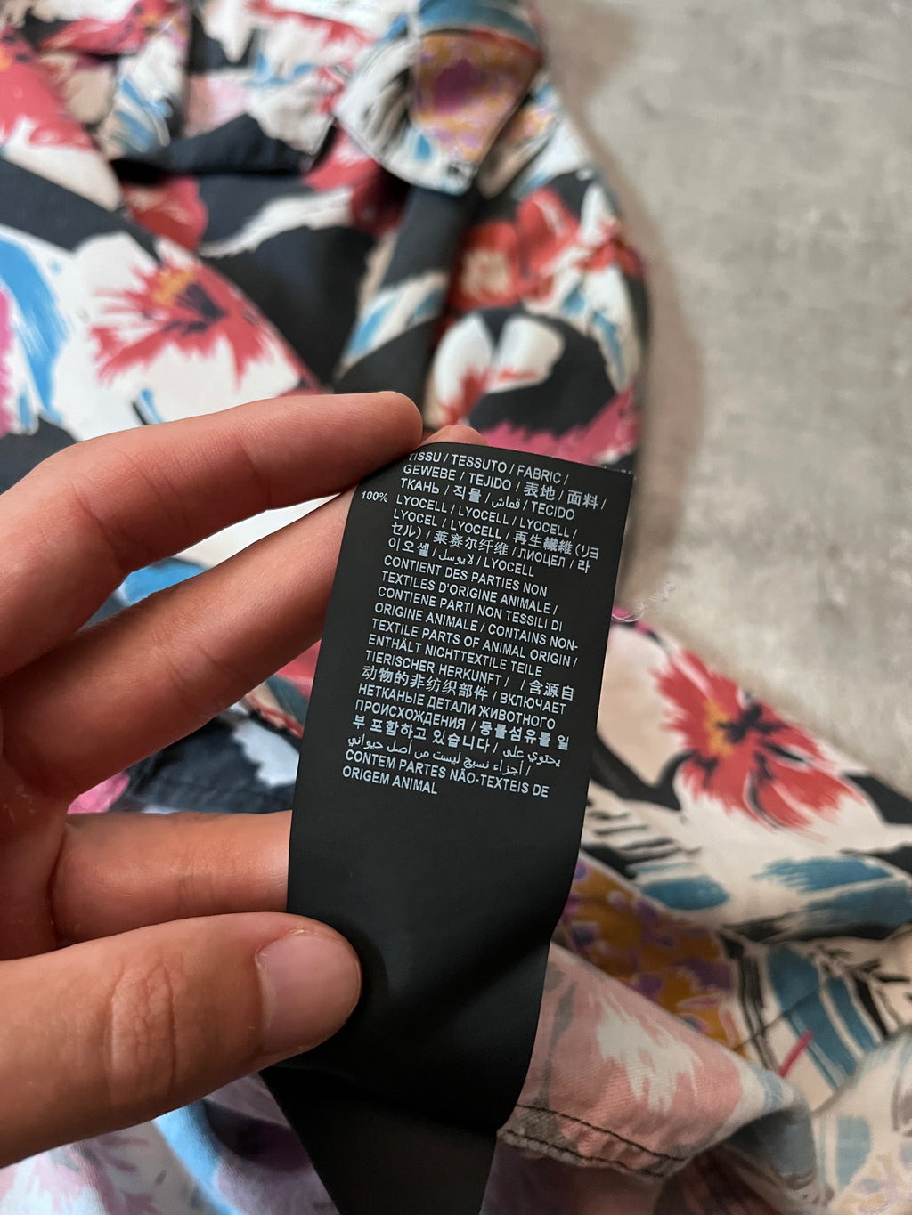 S/S 2019 Saint Laurent Paris Hawaiian Floral Short Sleeve Shirt Multicolor Men - XL