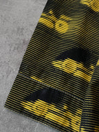 S/S 2015 Prada Racing All Over Print Light Jacket Zip Shirt Black Yellow Men - XL