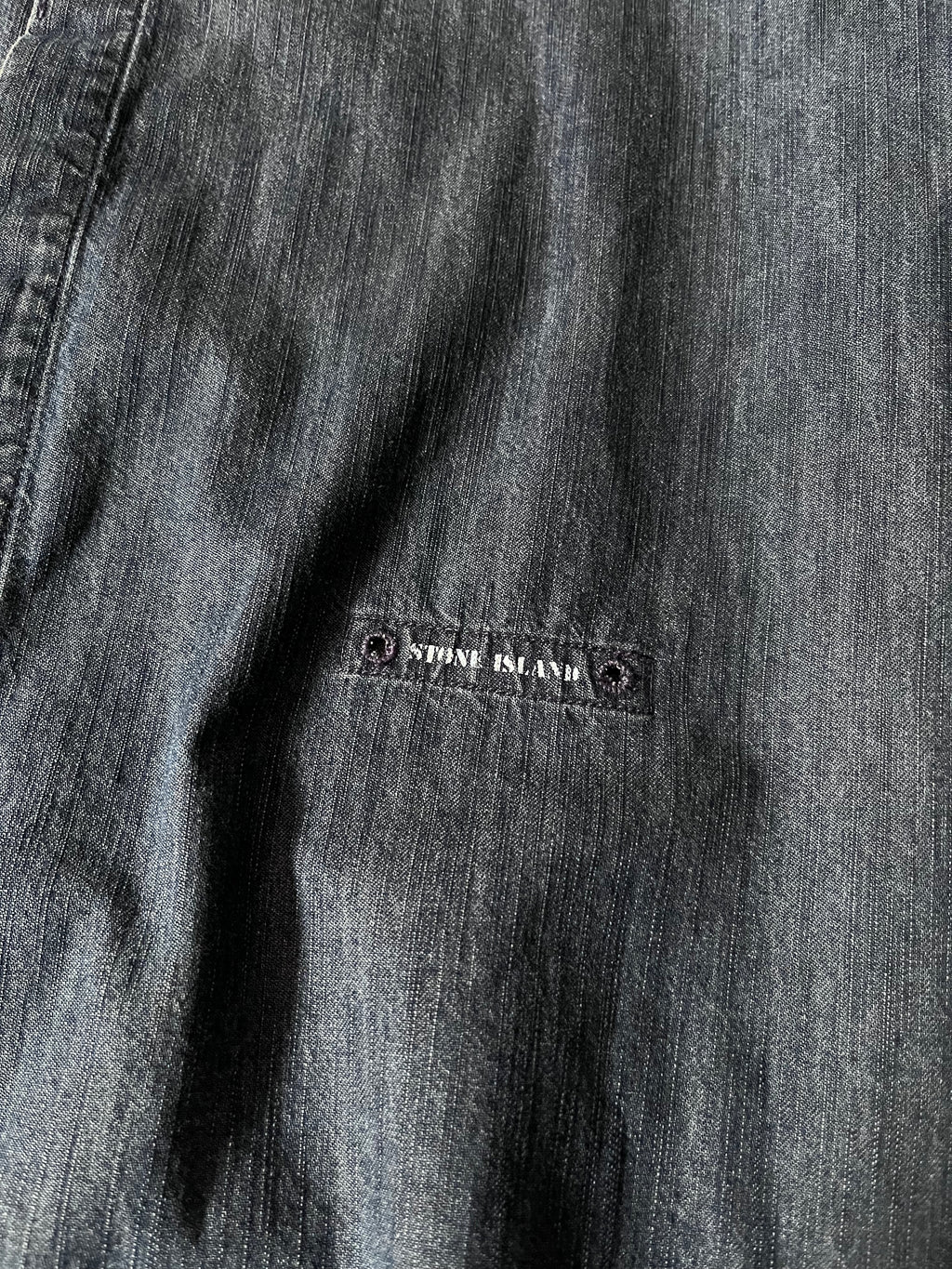 F/W 1998 Stone Island Denim Shirt Navy Men - L