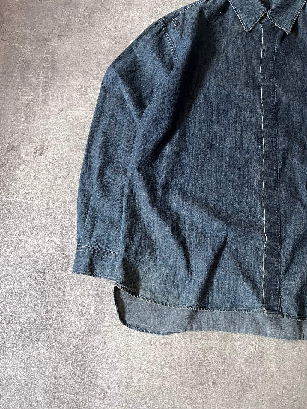 F/W 1998 Stone Island Denim Shirt Navy Men - L