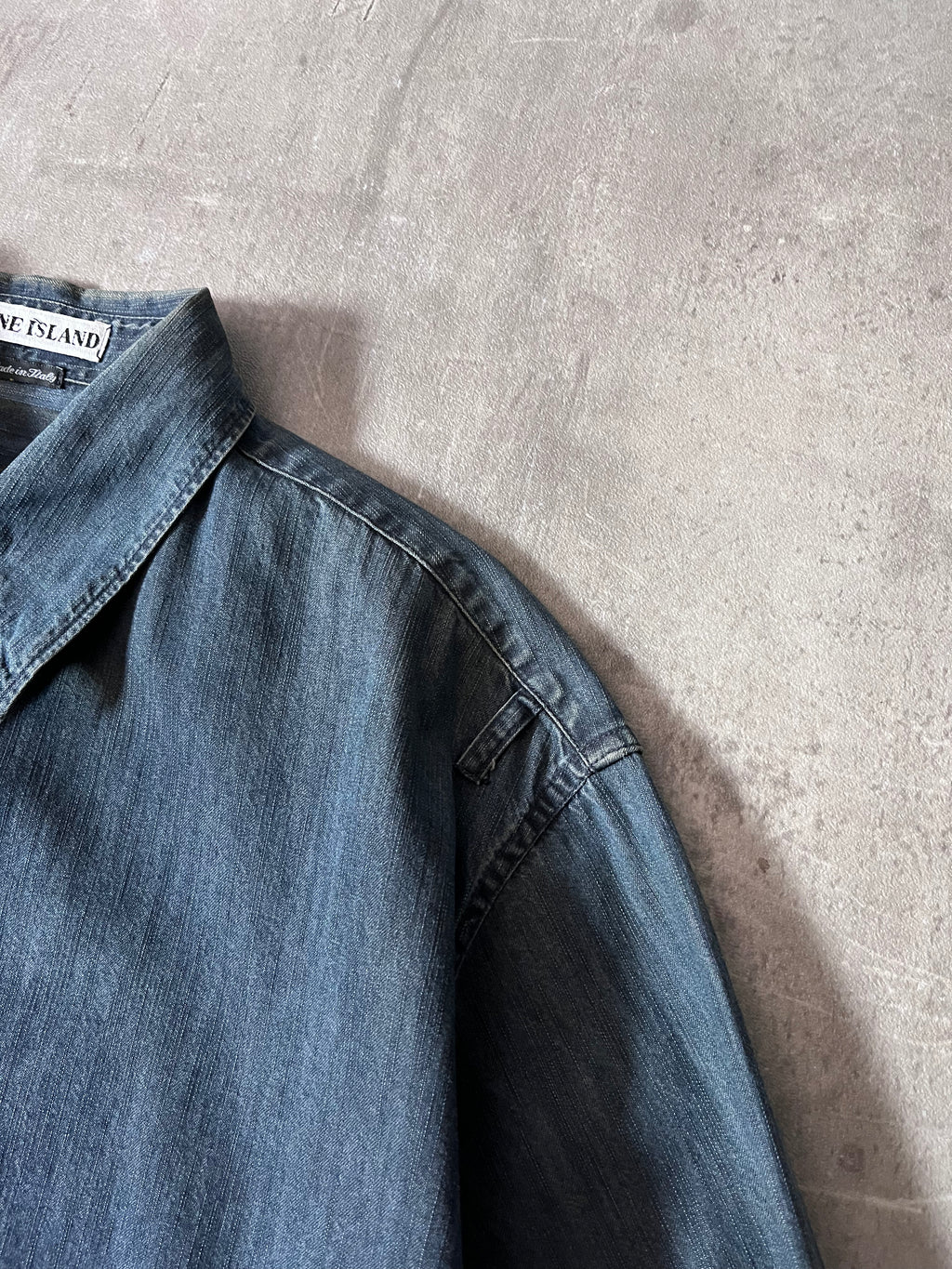 F/W 1998 Stone Island Denim Shirt Navy Men - L