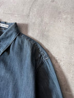 F/W 1998 Stone Island Denim Shirt Navy Men - L