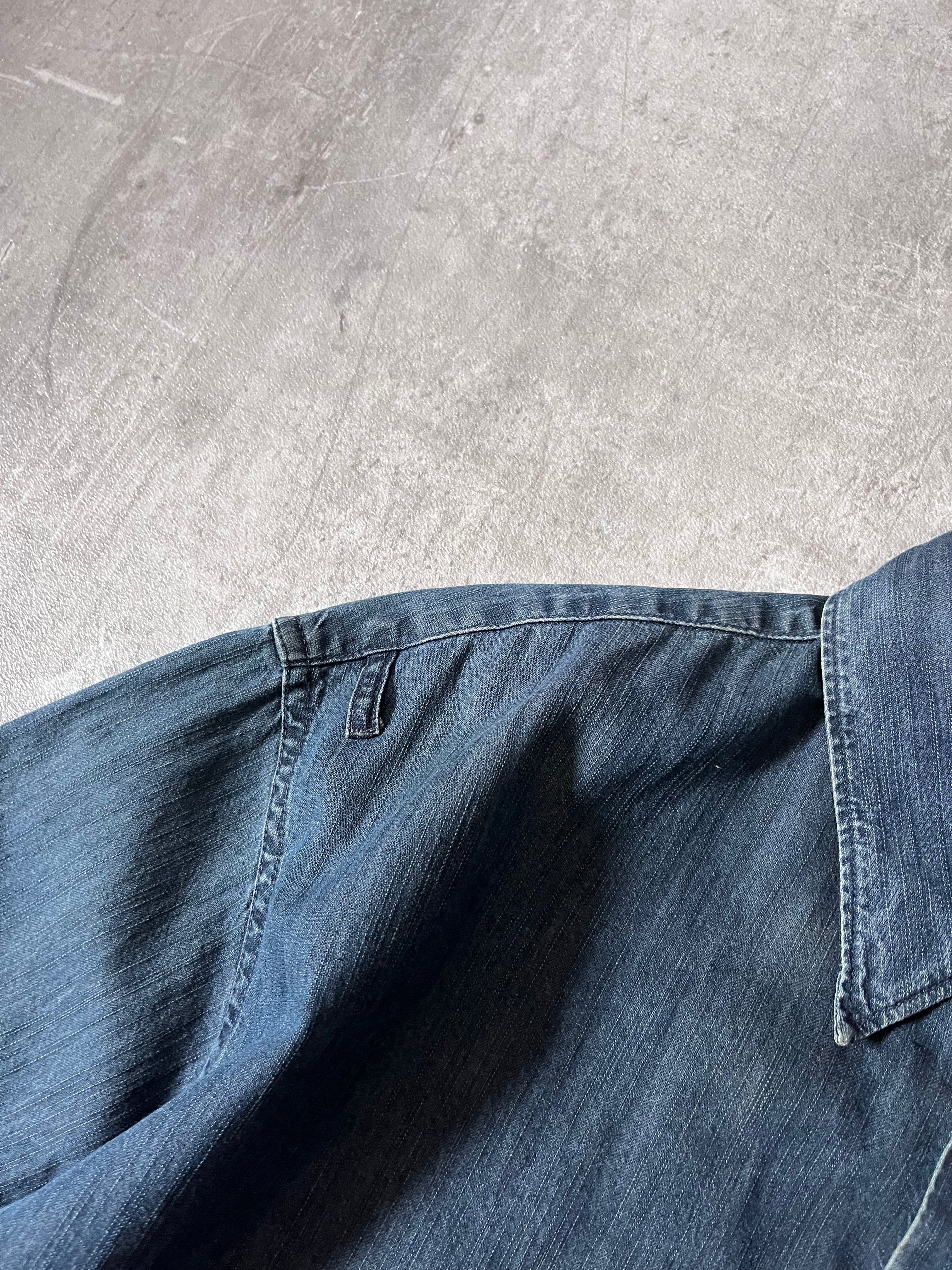 F/W 1998 Stone Island Denim Shirt Navy Men - L