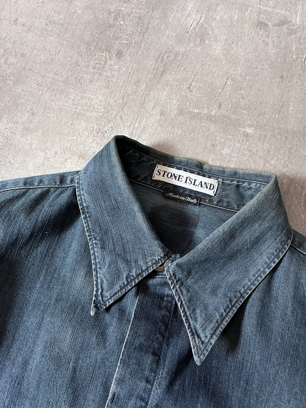 F/W 1998 Stone Island Denim Shirt Navy Men - L