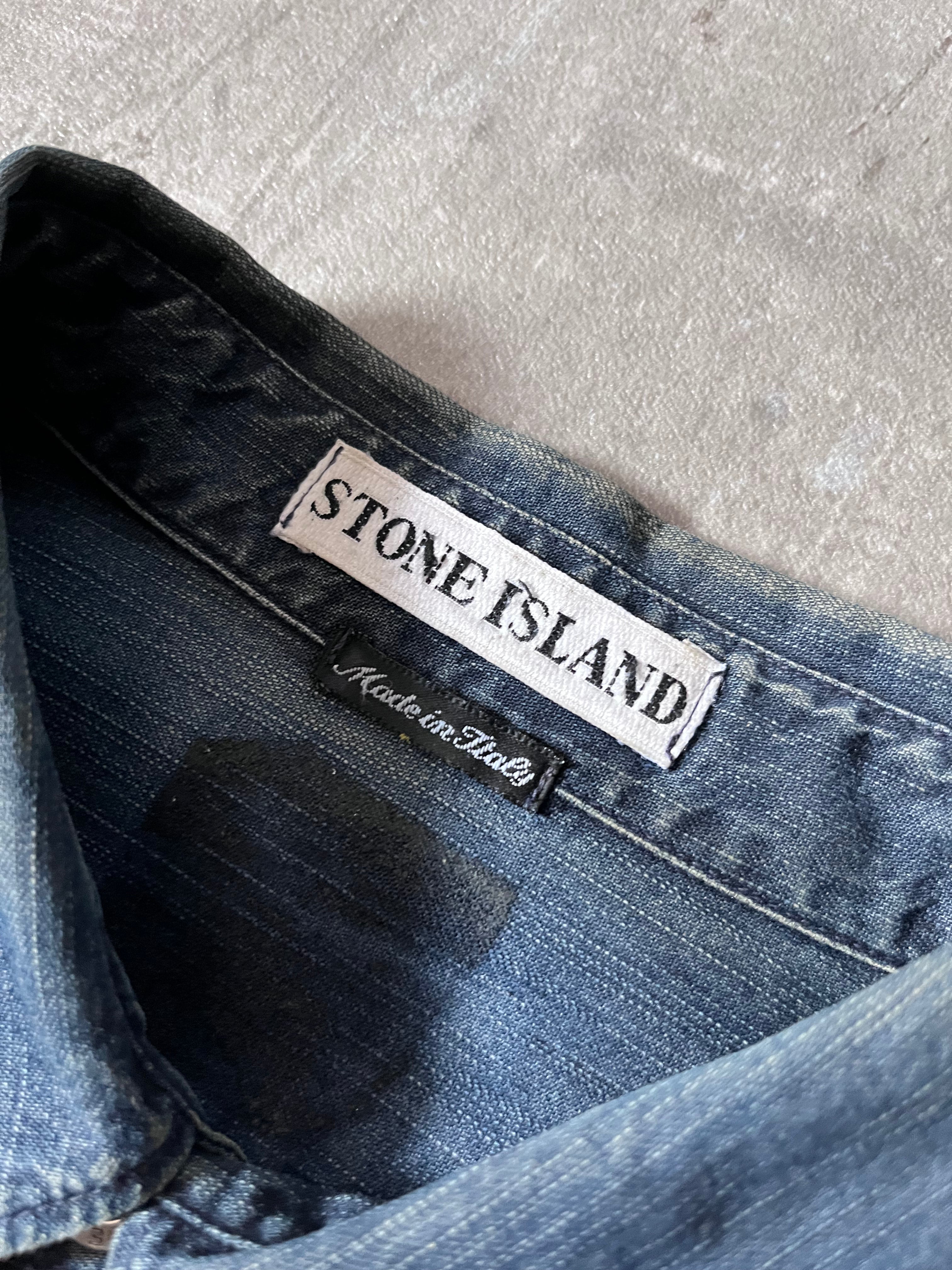 F/W 1998 Stone Island Denim Shirt Navy Men - L