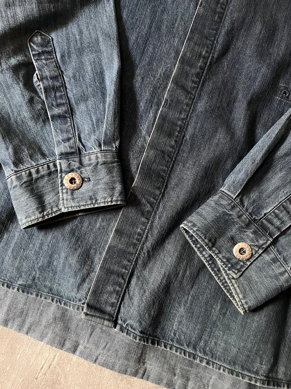 F/W 1998 Stone Island Denim Shirt Navy Men - L