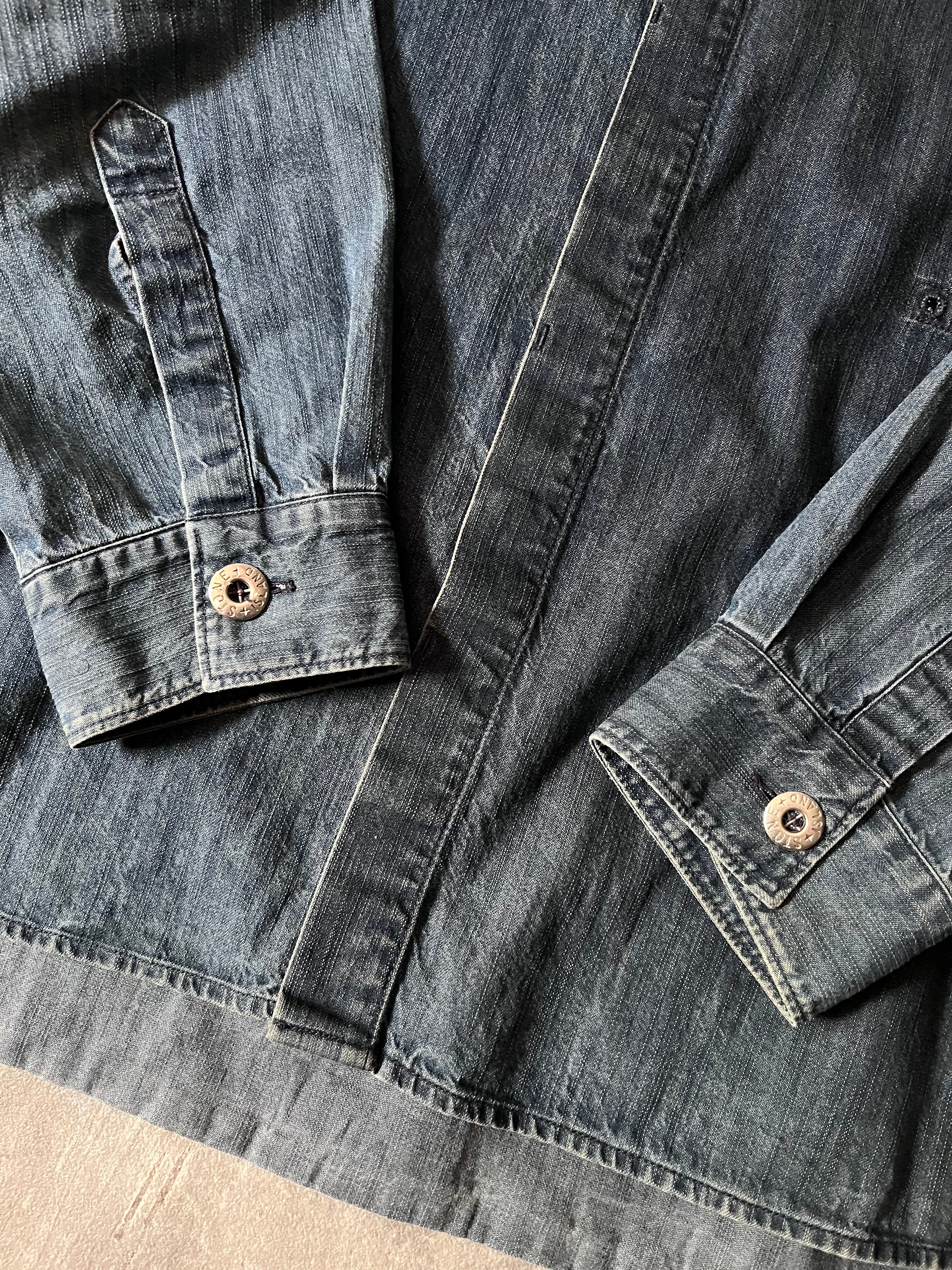 F/W 1998 Stone Island Denim Shirt Navy Men - L