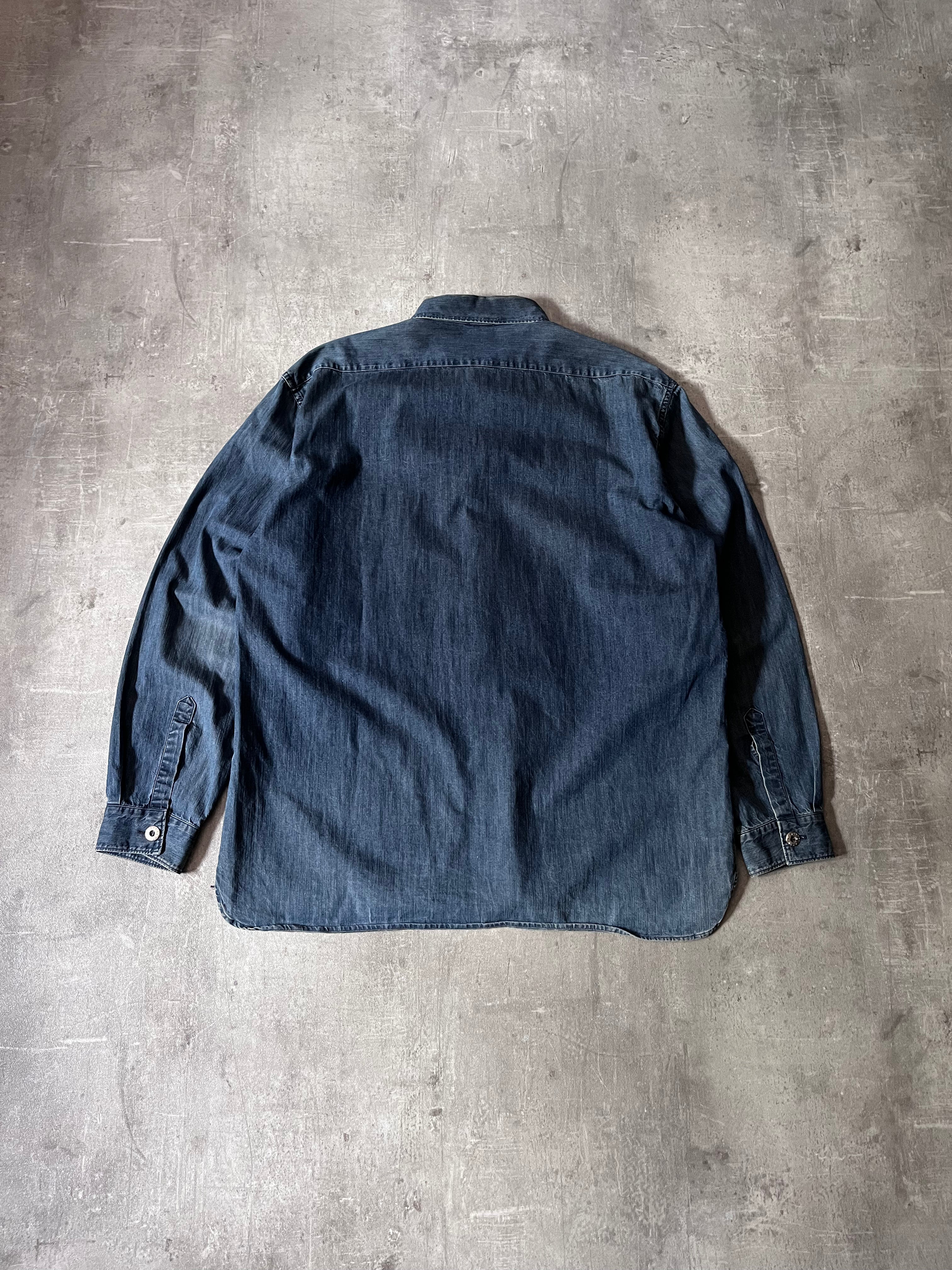 F/W 1998 Stone Island Denim Shirt Navy Men - L