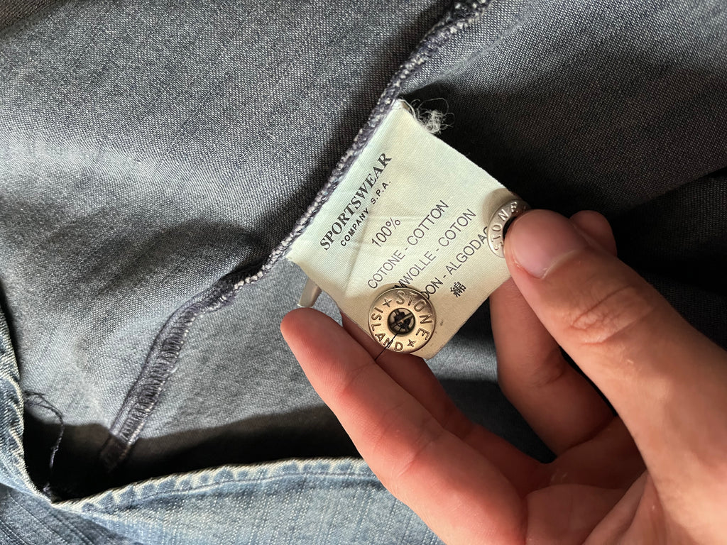 F/W 1998 Stone Island Denim Shirt Navy Men - L
