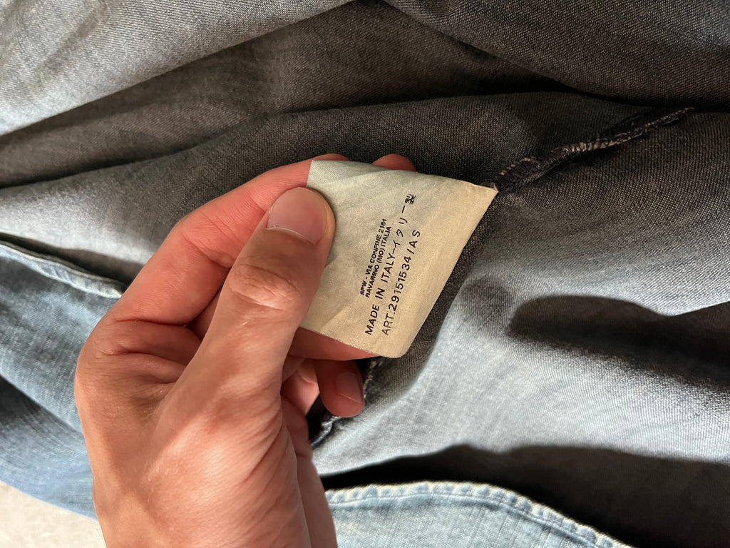 F/W 1998 Stone Island Denim Shirt Navy Men - L