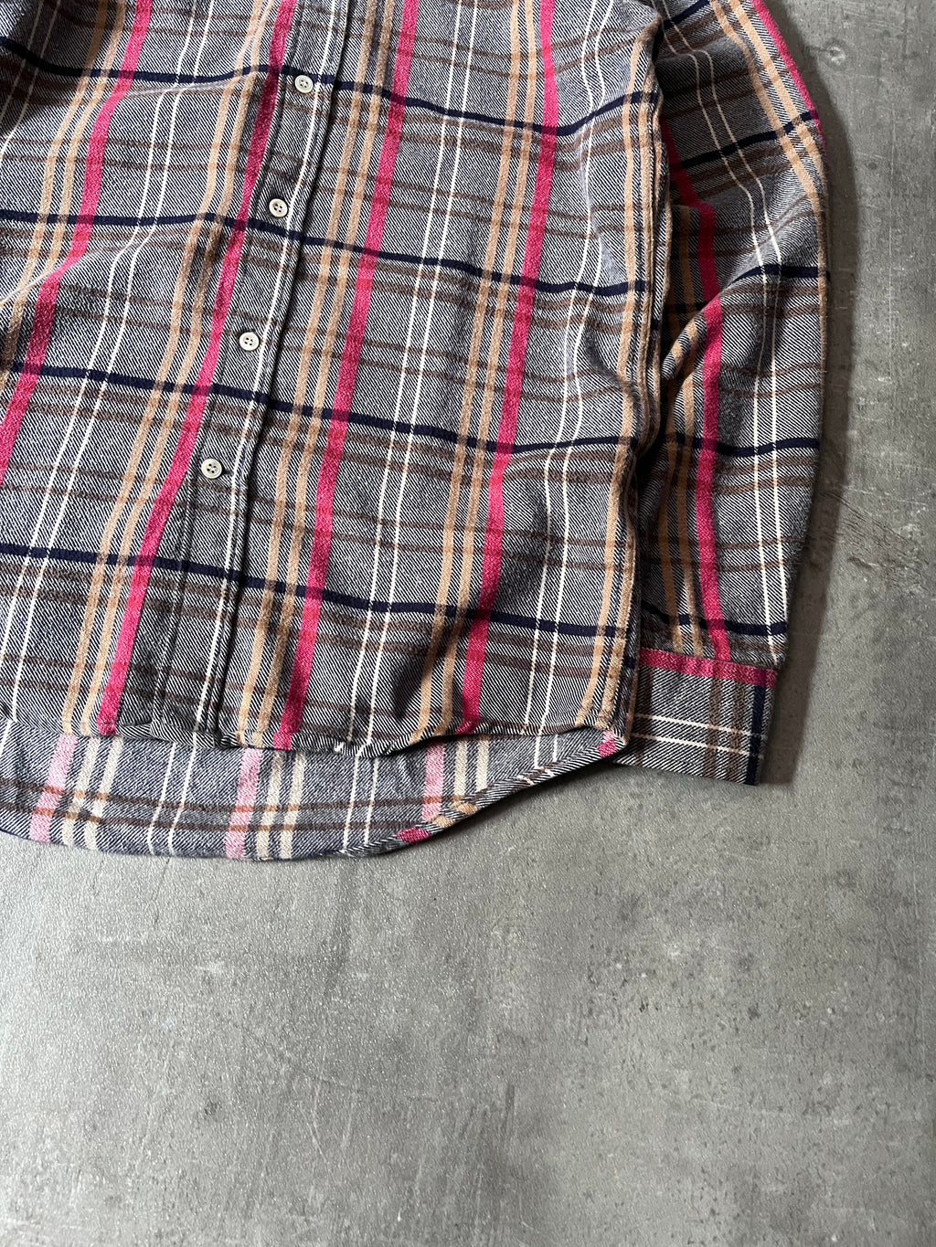 Our Legacy Checkered Flannel Shirt Grey Red - S