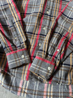 Our Legacy Checkered Flannel Shirt Grey Red - S