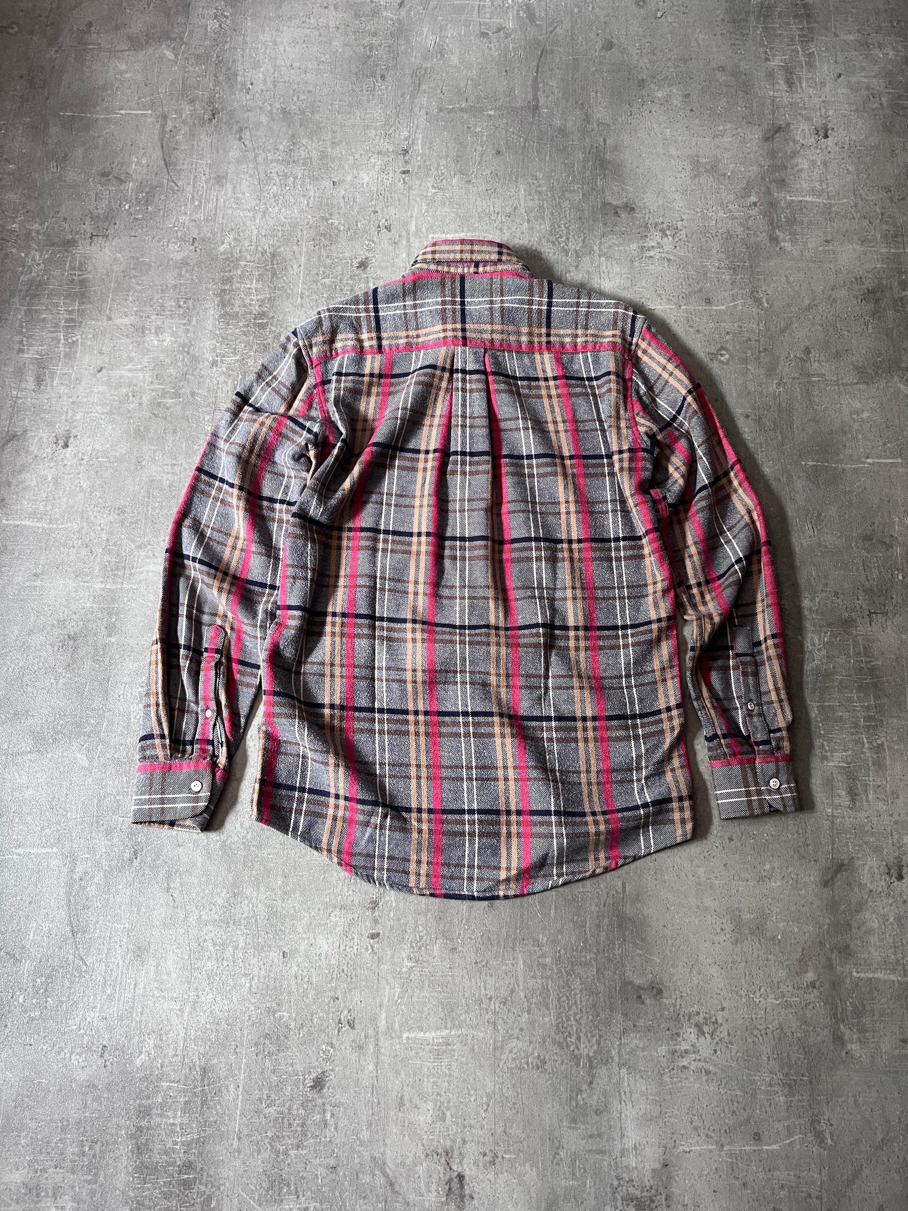 Our Legacy Checkered Flannel Shirt Grey Red - S
