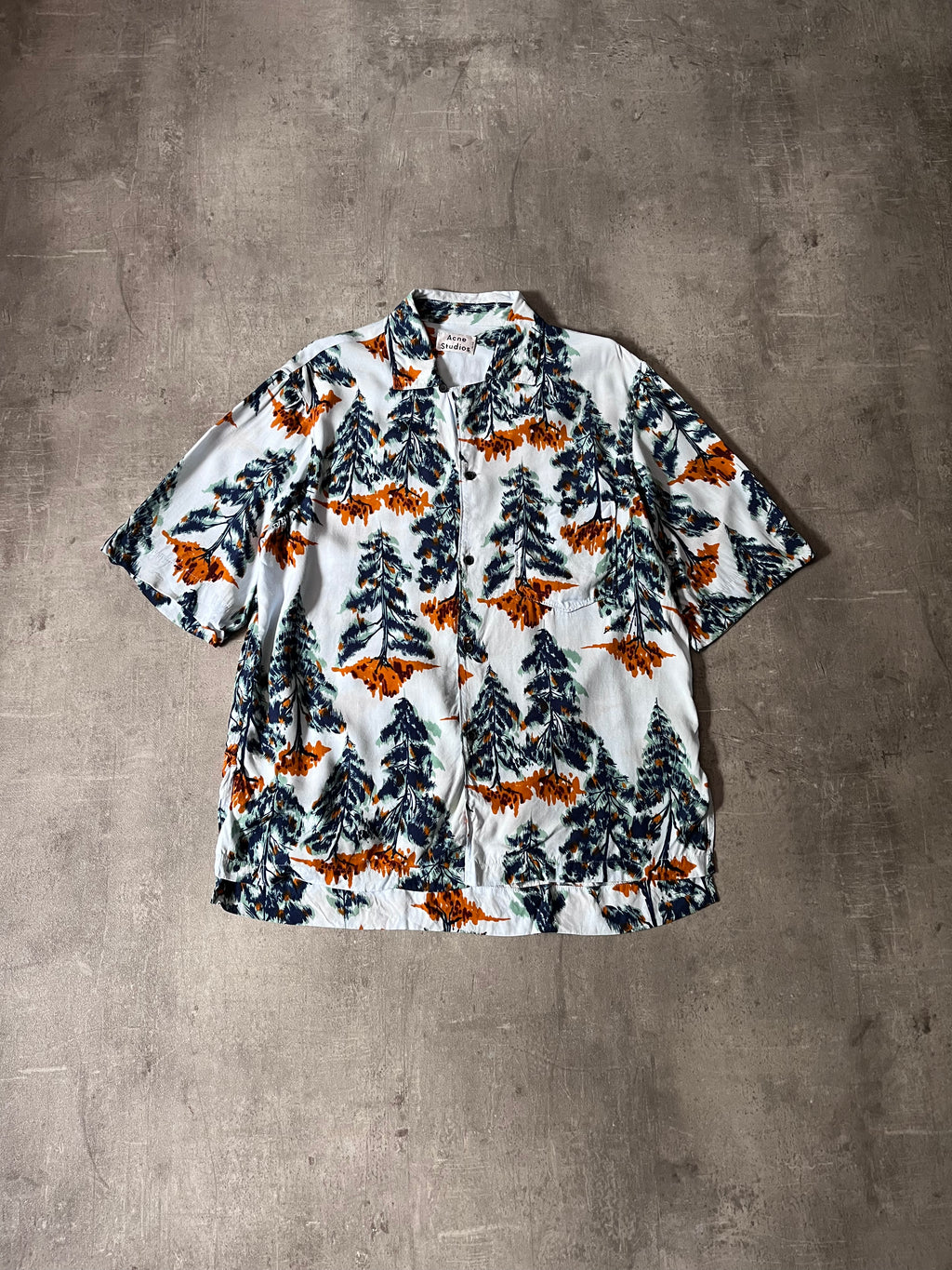 Acne Studios Simon Pine Vacation Short Sleeve Shirt Multicolor - M
