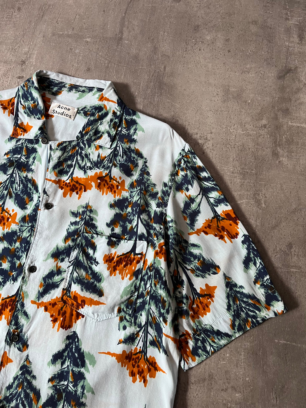Acne Studios Simon Pine Vacation Short Sleeve Shirt Multicolor - M