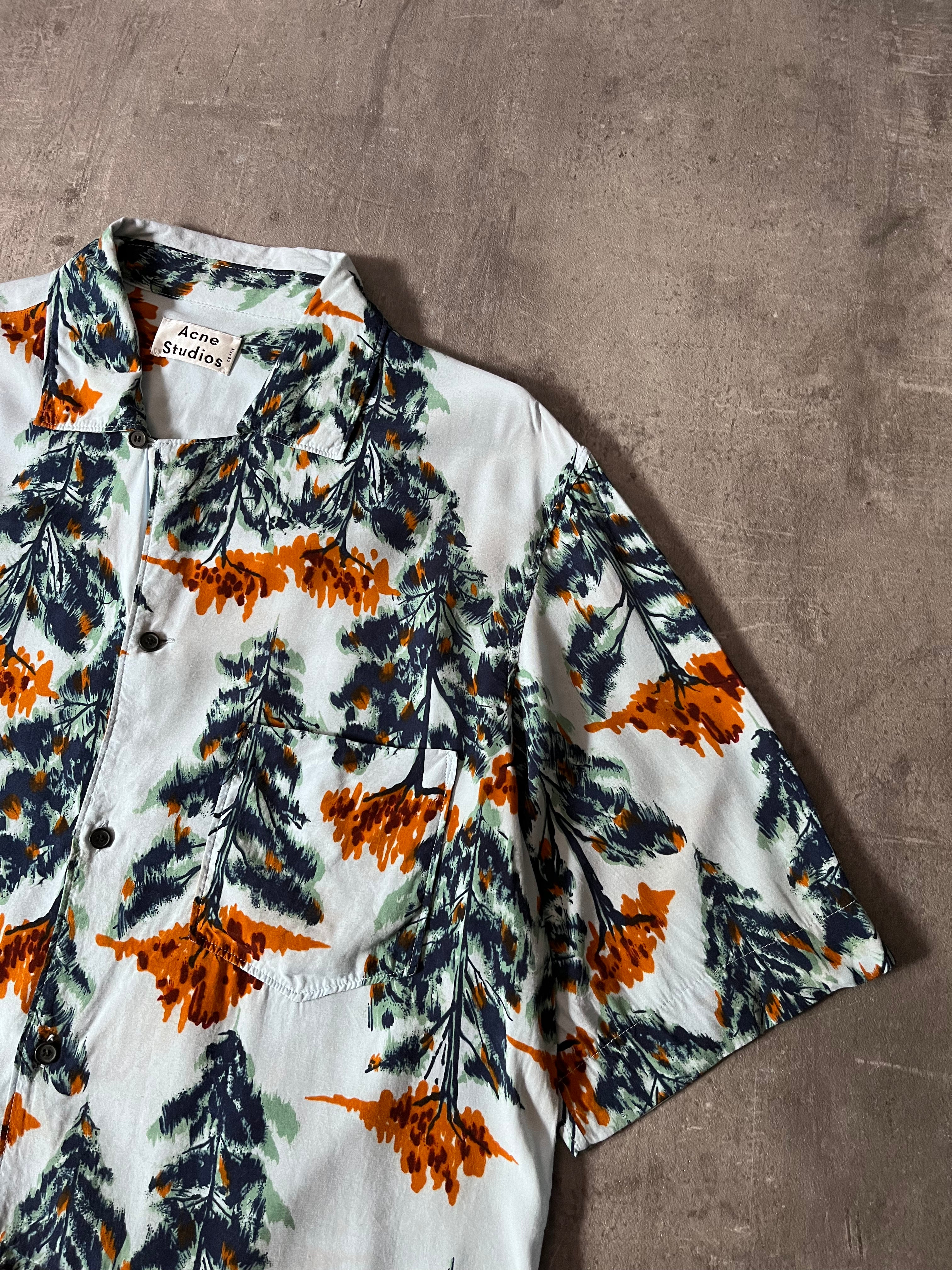 Acne Studios Simon Pine Vacation Short Sleeve Shirt Multicolor - M