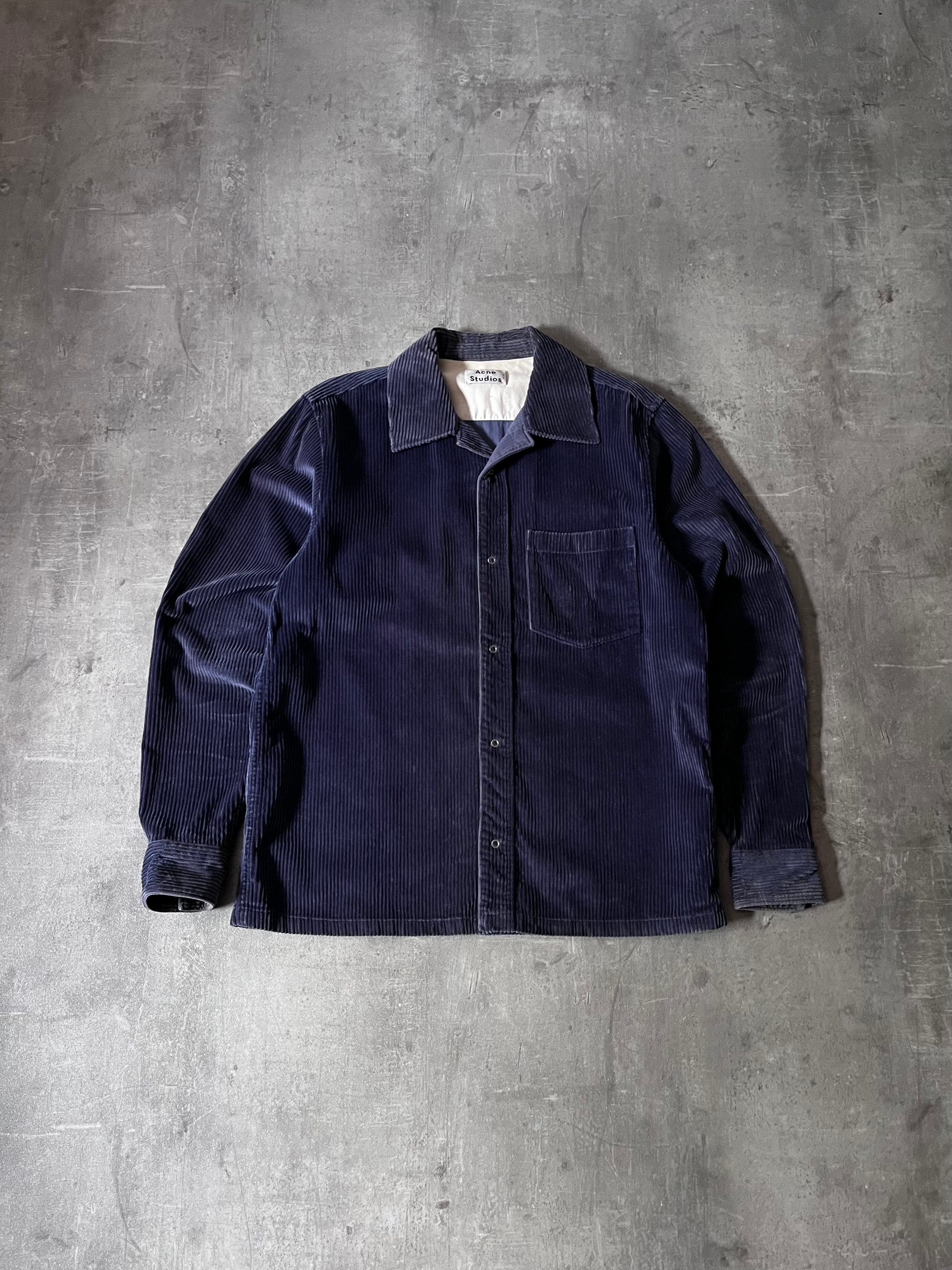 Acne Studios Corduroy Light Jacket Shirt Navy Men - M