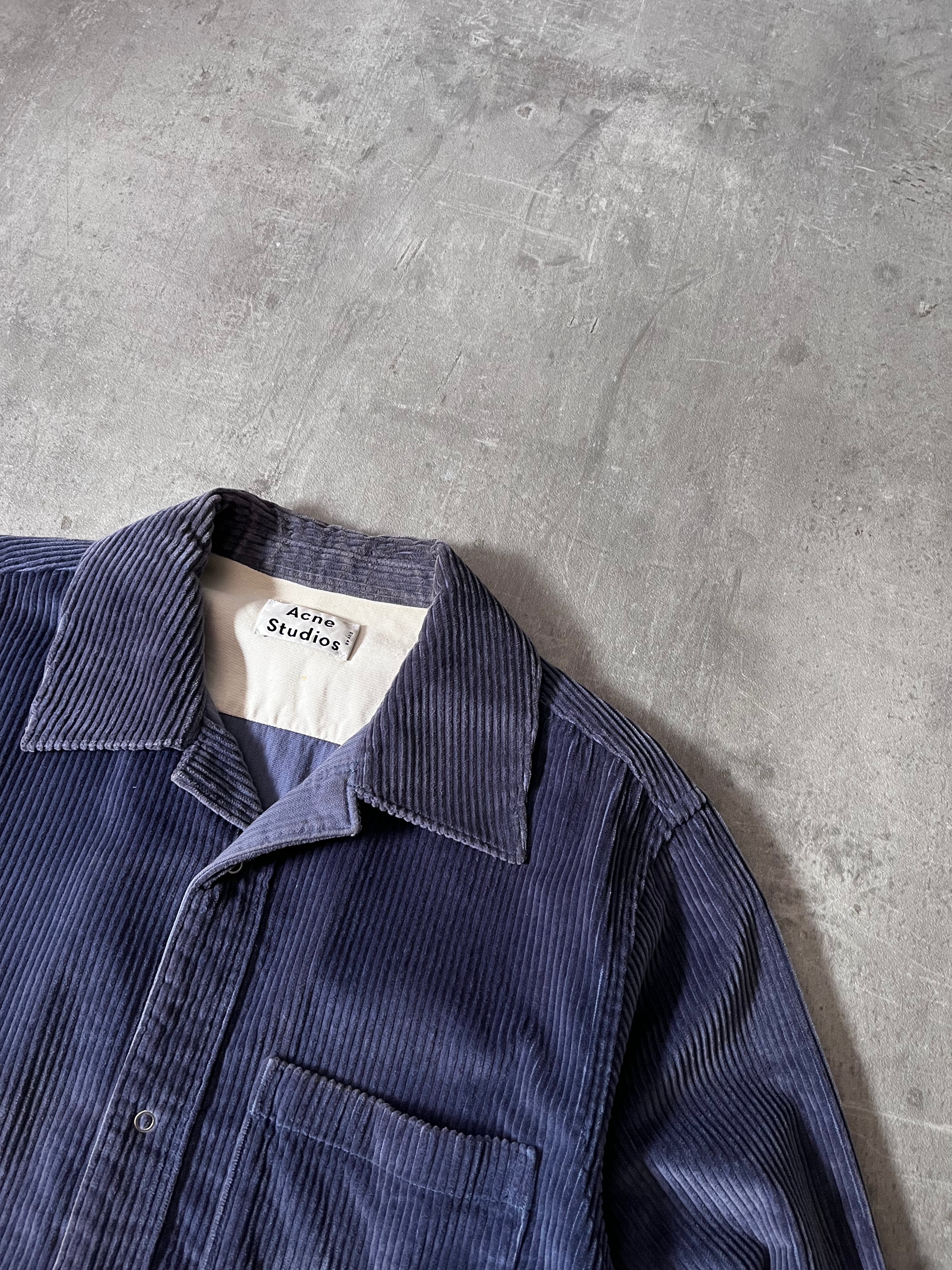 Acne Studios Corduroy Light Jacket Shirt Navy Men - M