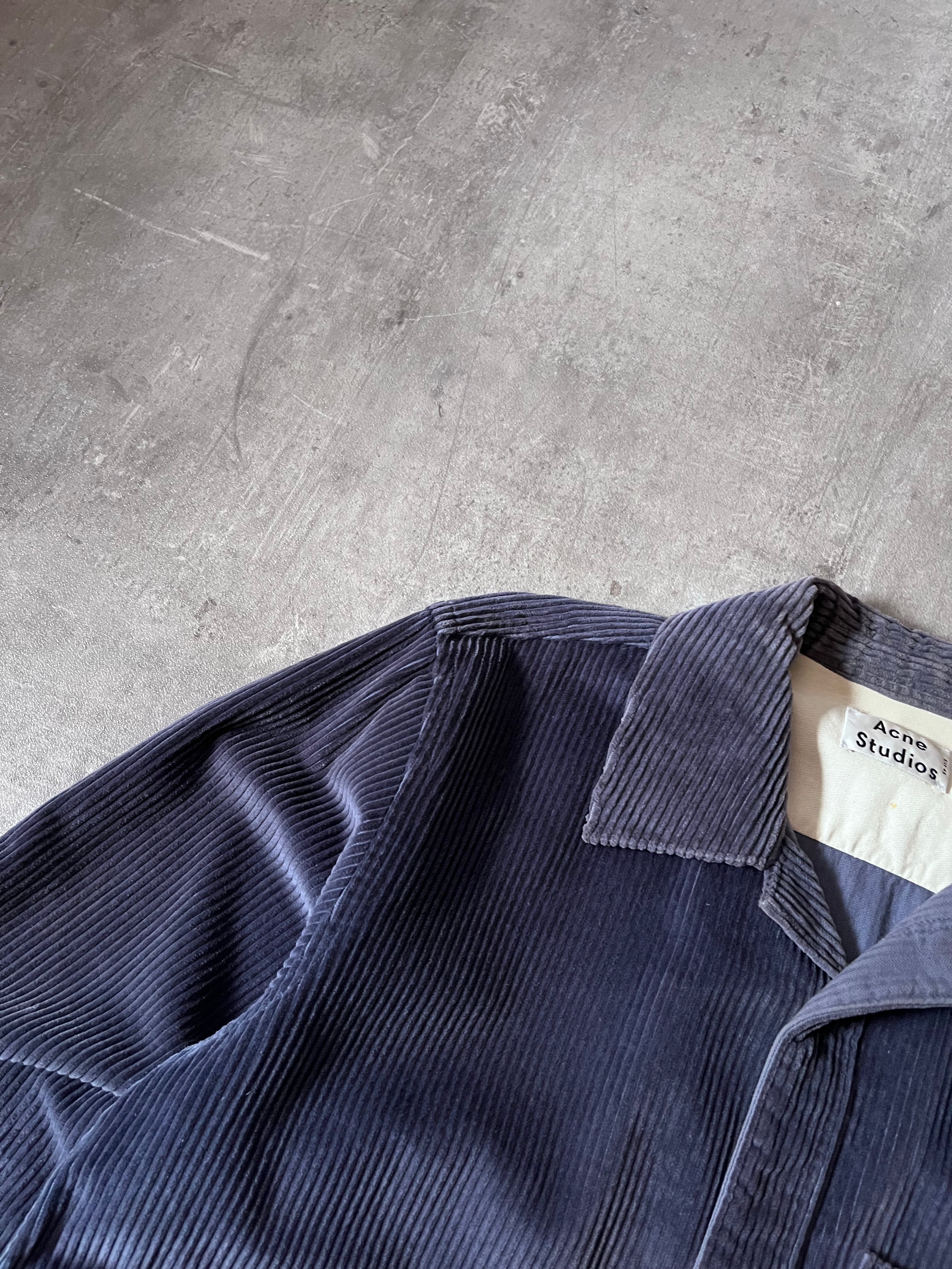 Acne Studios Corduroy Light Jacket Shirt Navy Men - M
