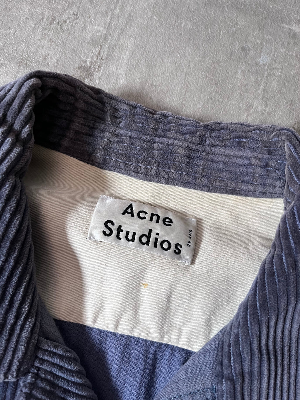Acne Studios Corduroy Light Jacket Shirt Navy Men - M