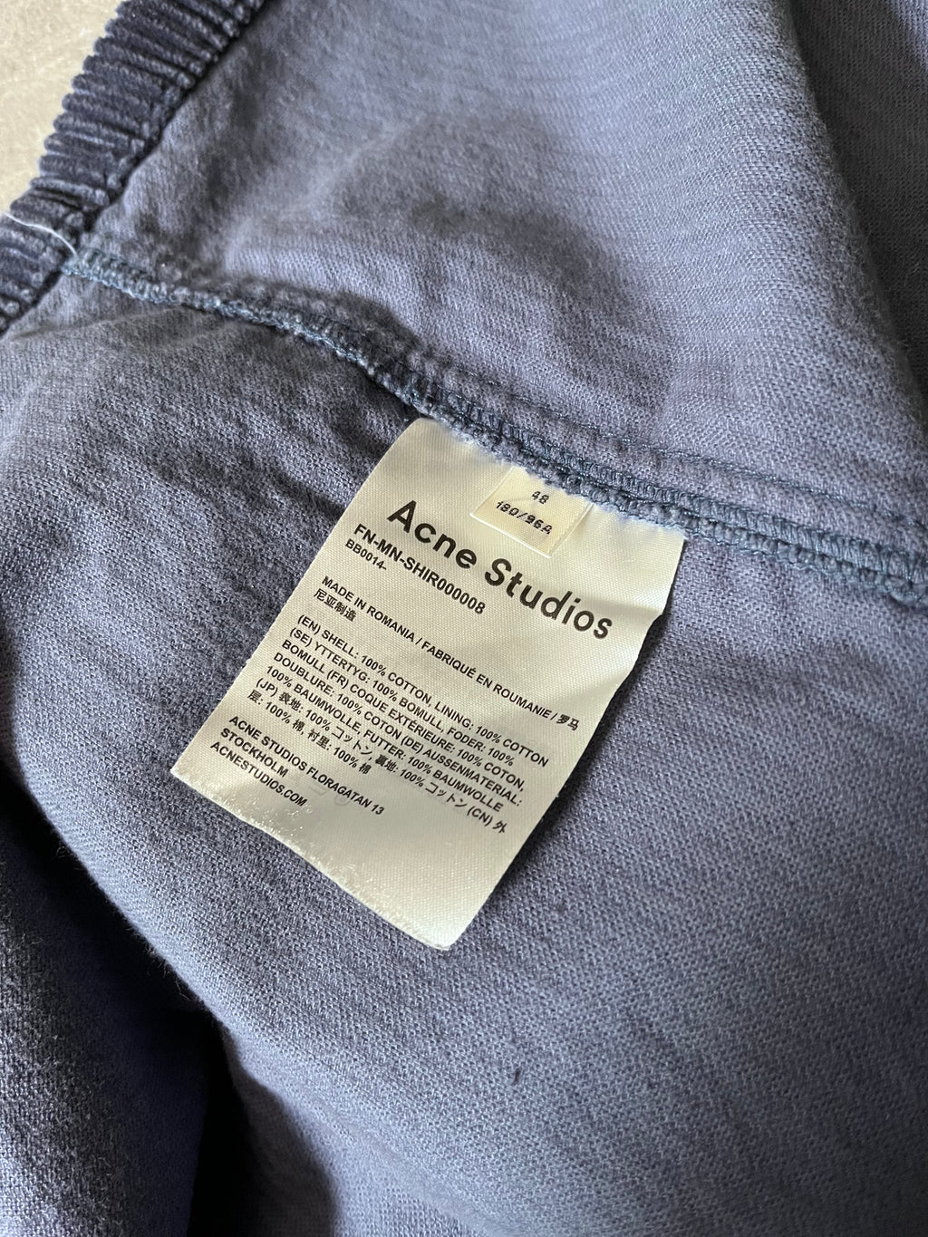 Acne Studios Corduroy Light Jacket Shirt Navy Men - M