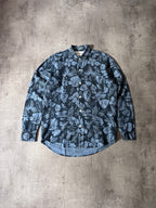 Our Legacy Floral Print Hemp Shirt Blue Men - M