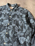 Our Legacy Floral Print Hemp Shirt Blue Men - M