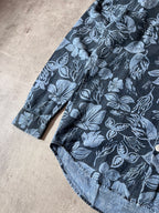 Our Legacy Floral Print Hemp Shirt Blue Men - M